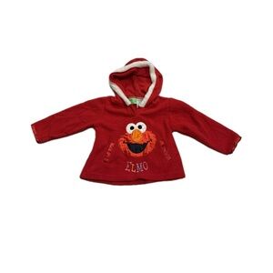 Vintage Y2K Sesame Street Red Elmo Cozy Hoodie